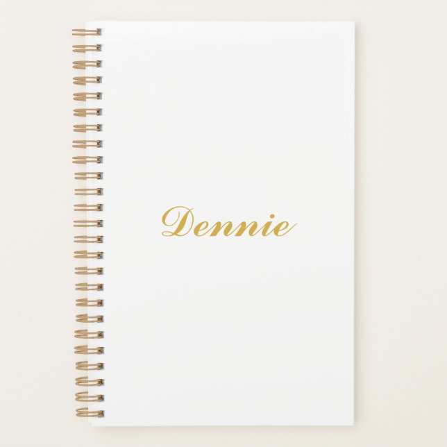 Cadeau personnalisé de typographie dorée Dennis (Devant)