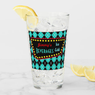Cadeau personnalisé de verre à boire rétro de dine
