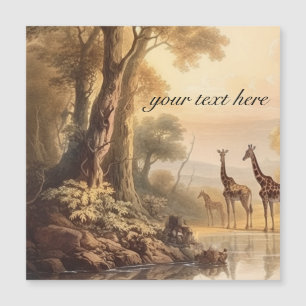 Cadeau Personnalisé Famille de Girafes Botanique A