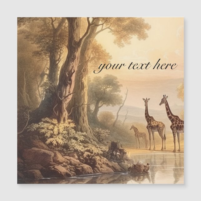 Cadeau Personnalisé Famille de Girafes Botanique A (Devant)