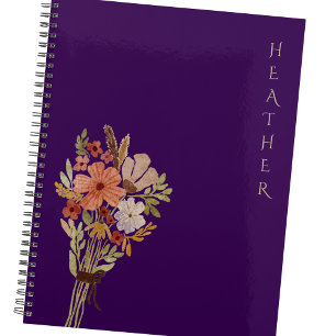 Cadeau Personnalisé Fleur Sauvage Bohème Violet po