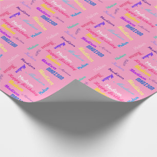Cadeau Personnalisé Nom Joyeux Anniversaire Papier Cadea