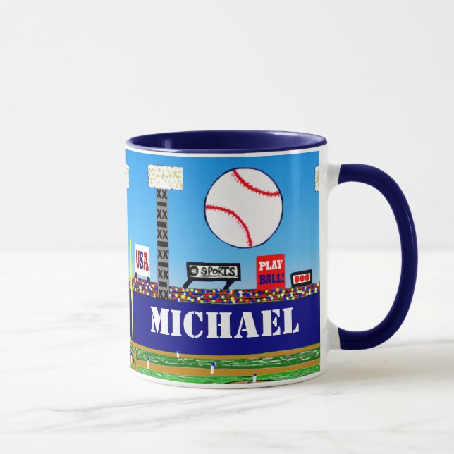 Cadeau personnalisé par tasse de base-ball de (Droite)