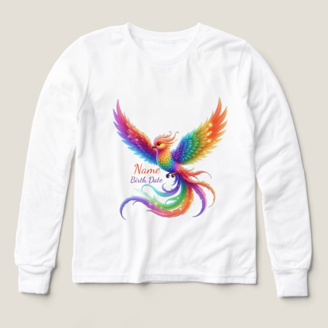 Cadeau Personnalisé Phoenix Arc-en-Ciel Date de Na (Motif recto)