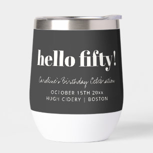 Cadeau personnalisé pour 50e anniversaire en noir 