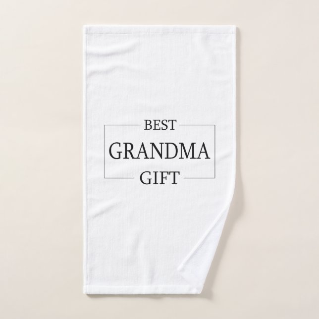 Cadeau personnalisé pour grand-mère anniversaire (Serviette à main)
