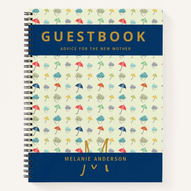 Cadeau personnalisé pour nouvelle maman Livre d'or (Devant)
