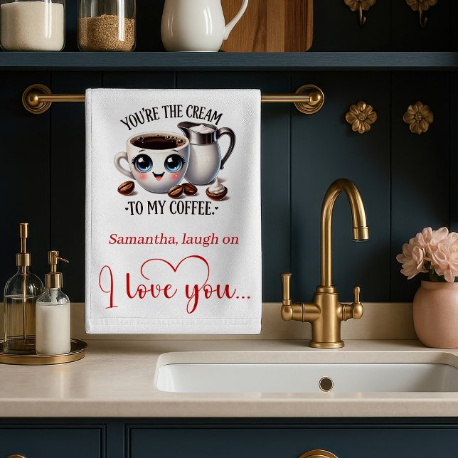 Cadeau personnalisé pour petit ami Serviette de cu (Personalized Gift for Boyfriend Funny Food Towel)