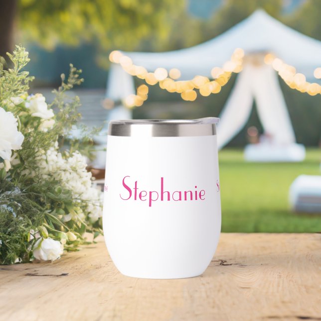 Cadeau personnalisé rose blanc pour fête (Extérieur)