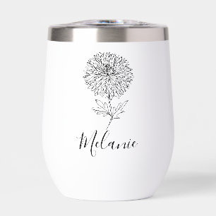 Cadeau personnalisé septembre Aster Flower pour la