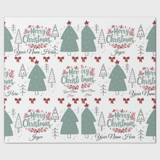 Cadeau Personnaliser le papier d'enveloppement de Noël,
