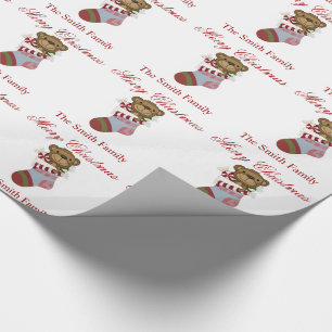 Cadeau Personnalisez le papier nommé de bas d'ours de