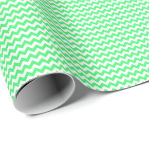 Cadeau Petit papier d'emballage vert clair et blanc de