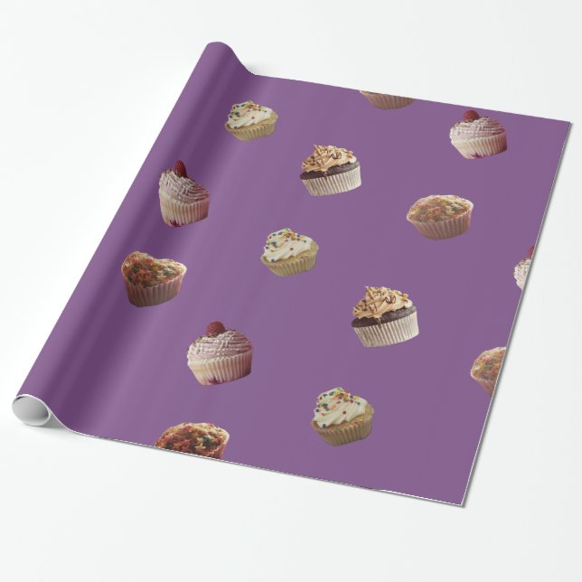 Cadeau Petits gâteaux, papier d'emballage brillant (Déroulé)