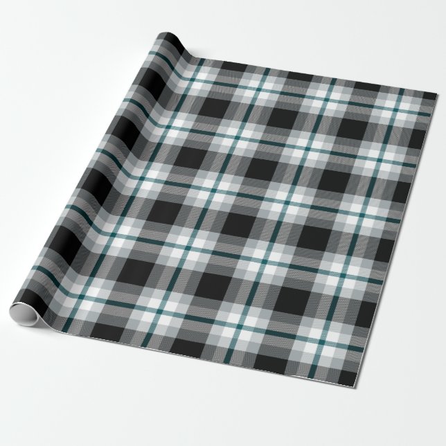 Cadeau Philadelphie Football Plaid Wrapper Papier (Déroulé)