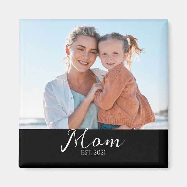Cadeau Photo Magnet Aimanté Maman (Devant)