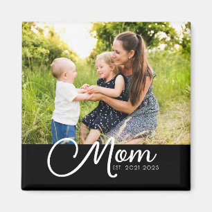 Cadeau Photo Magnet Aimanté Maman Établie
