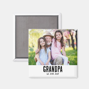Cadeau photo Magnet aimanté Papi Fondateur