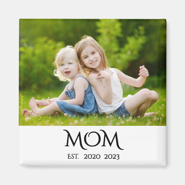 Cadeau photo Magnet de maman établie (Devant)