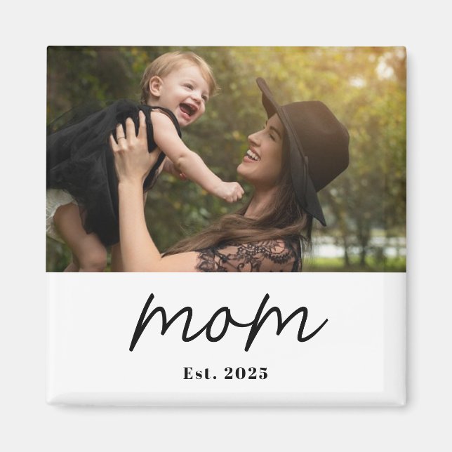 Cadeau photo Magnet de maman établie (Devant)