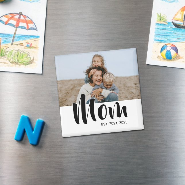 Cadeau photo Magnet établi par maman (Mom Established Photo Gift Magnet)