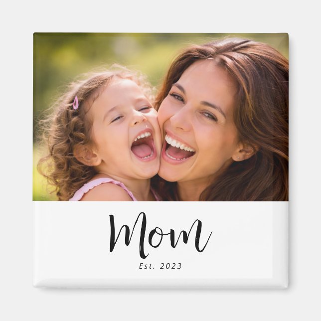 Cadeau photo Magnet établi par maman (Devant)