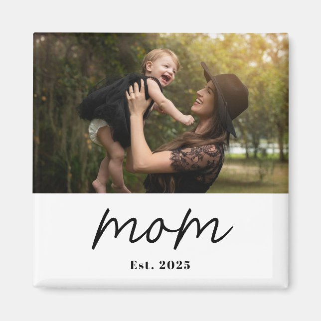 Cadeau Photo Magnet Maman Créé (Devant)