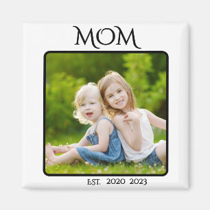 Cadeau Photo Magnet Mom Est