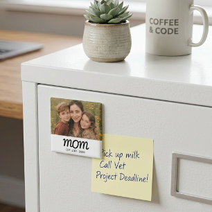 Cadeau Photo Magnet Mom Est