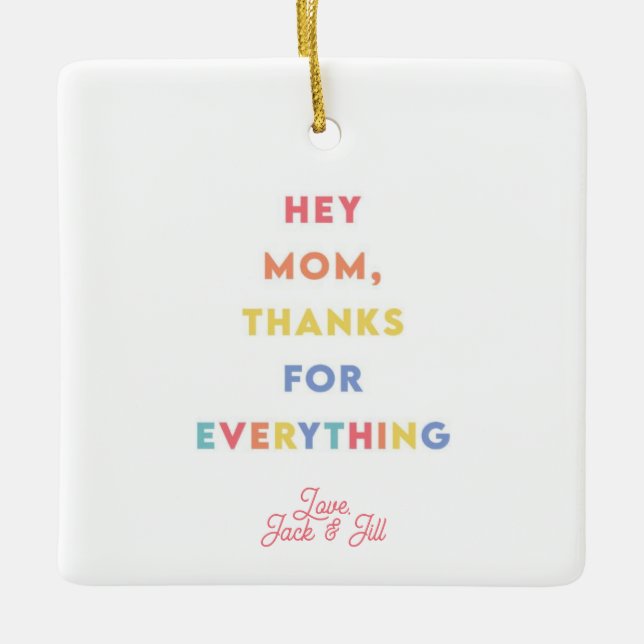 Cadeau photo personnalisé ornement cadeau pour mam (Devant)