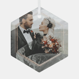 Cadeau photo personnalisé ornement en verre person