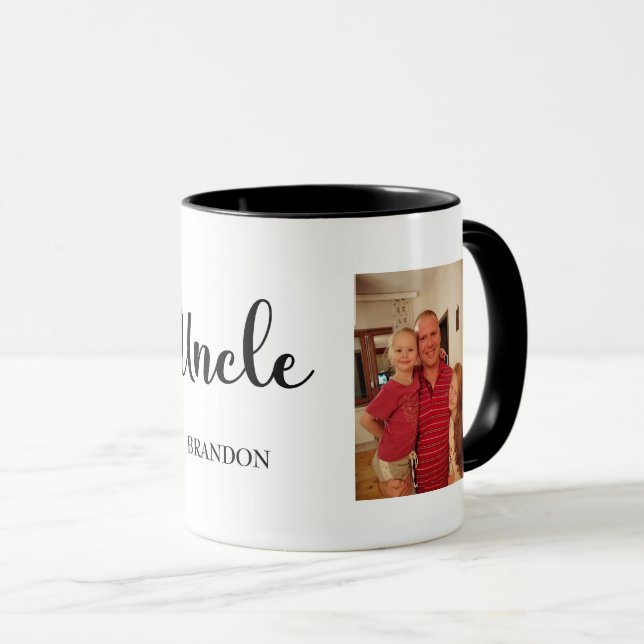 Cadeau photo personnalisé pour la Mug de café oncl (Devant droit)