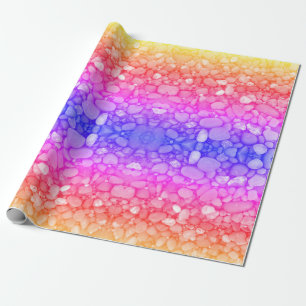 Cadeau Pierres colorées Papier d'enveloppement de matte m