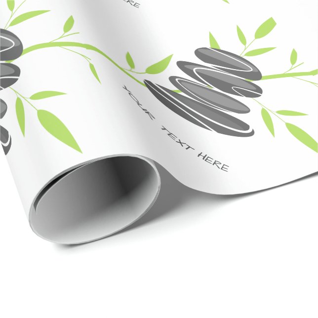 Cadeau Pierres de caillou d'art de zen empilant le papier (Coin rond)