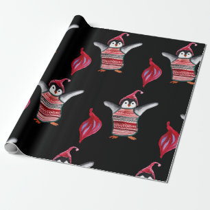 Cadeau Pingouin avec papier d'enveloppement Casquette