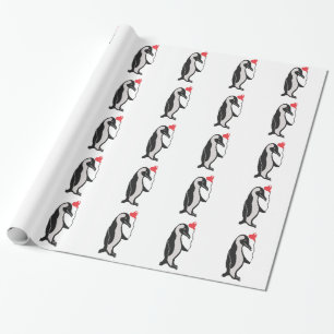 Cadeau Pingouin avec papier d'enveloppement Motif de ball