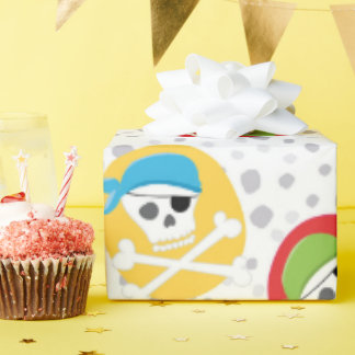 Cadeau Pirate amusant papier d'emballage motif à thème