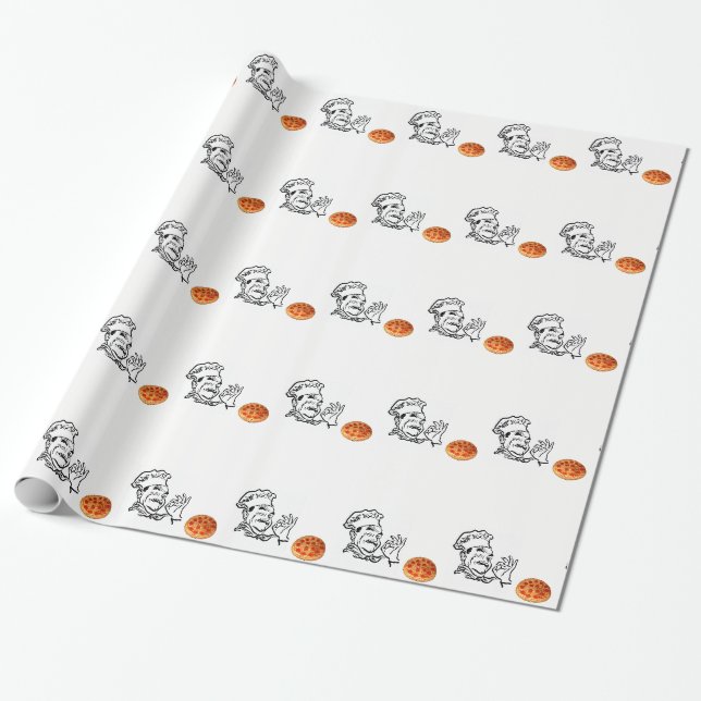 Cadeau Pizzaman en papier d'enveloppement (Déroulé)