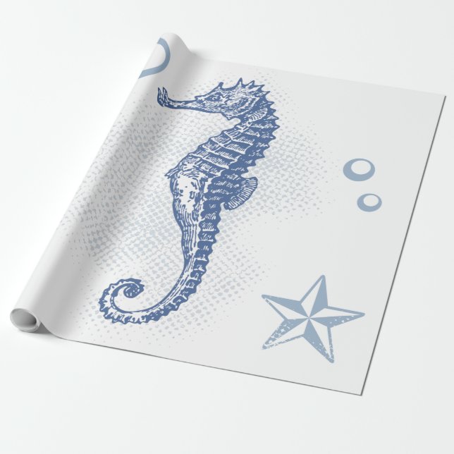 Cadeau Plage Ocean Beach 60 lb Papier à envelopper (Déroulé)