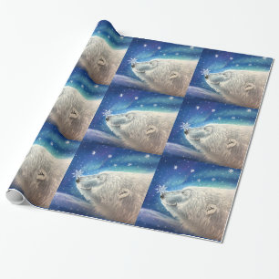 Cadeau Pneus d'ours polaires enveloppant du papier