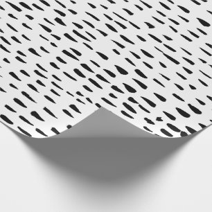 Cadeau Points noirs d'encre et papier d'emballage peint 