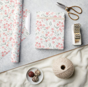 Cadeau Pois doux PInk et papier d'enveloppement de crème