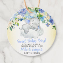 Pop et applaudissez des étiquettes de baby shower