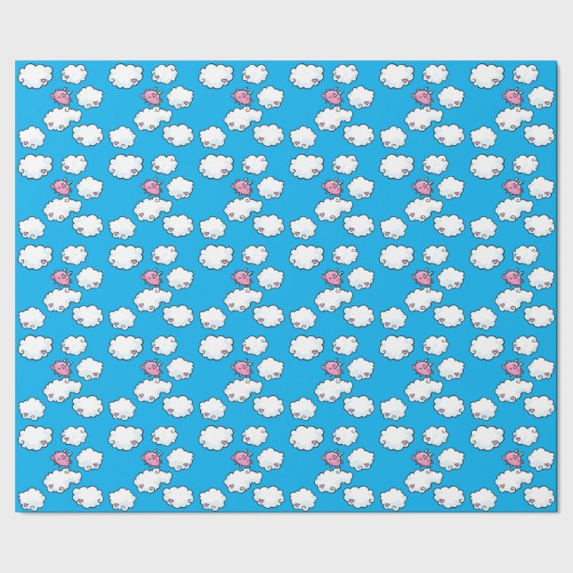 Cadeau Porc de vol répétant le papier de motif (Couture)