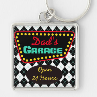 Cadeau Porte-Clés Garage de Papa Rétro