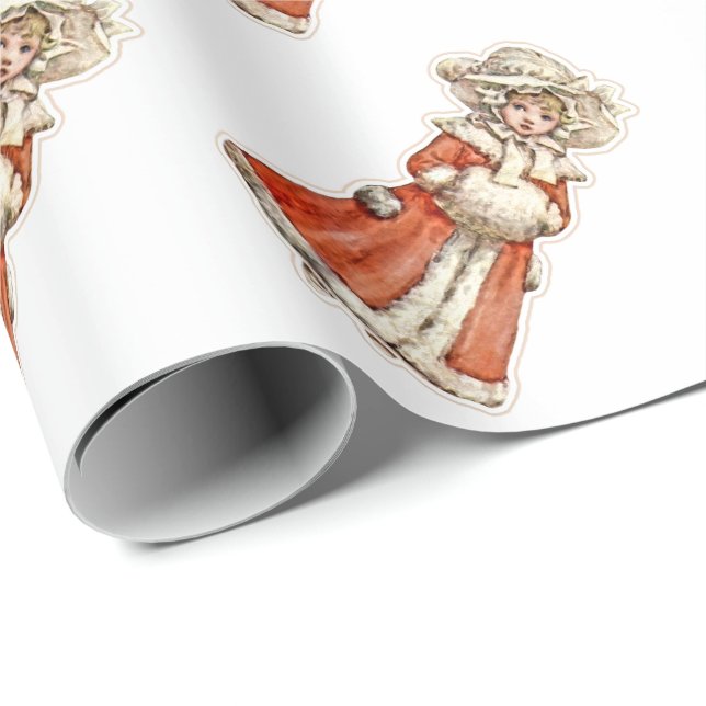 Cadeau Poupée en papier pour enfant victorien manteau d'h (Coin rond)