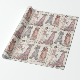 Cadeau Poupée en papier victorienne vintage avec robes