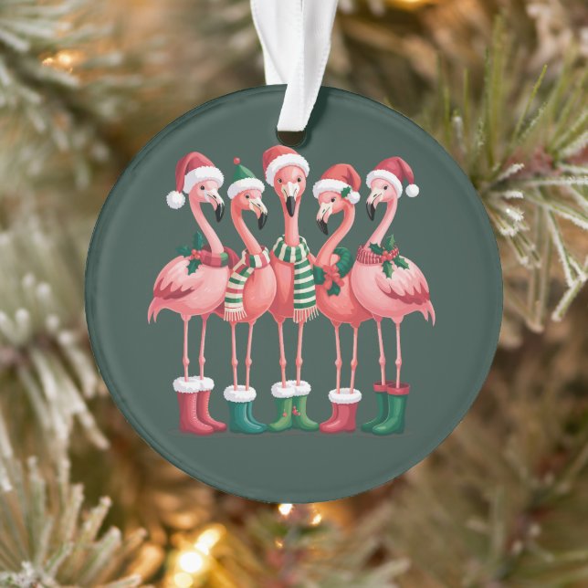 Cadeau pour amateur de flamant rose Noël Joyeux Xm (Arbre)