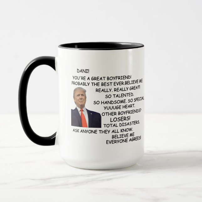 Cadeau pour ami Amusant Trump, Mug pour lui (Gauche)