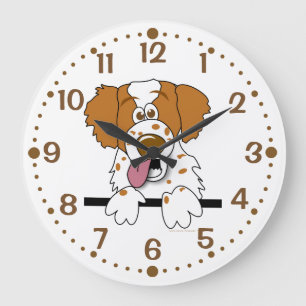 Cadeau pour Amoureux des chiens breton Horloge Car